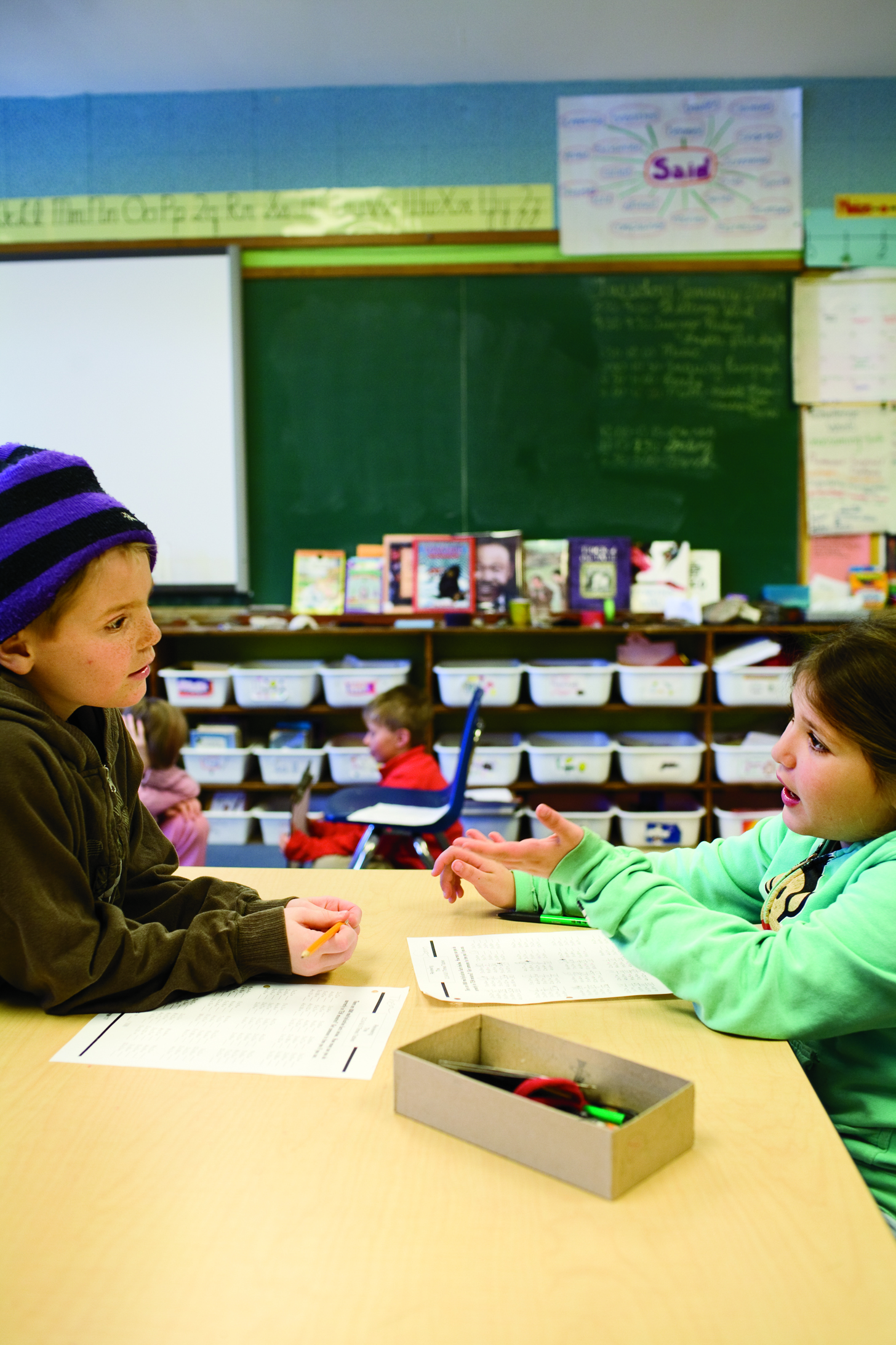 Children sit at a table at the Institute for Child Study