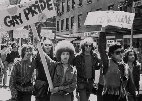 The beginning of the gay rights movement in North America: Christopher Street Liberation Day, New York City, June 28, 1970