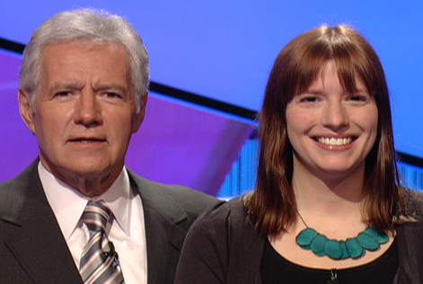 Photo of Trebek with Autumn Haag