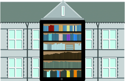 Illustration of a mobile library.