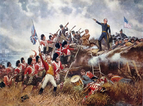 A scene from the Battle of New Orleans, fought in January 1815. It was the last major battle of the War of !812.