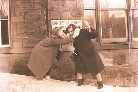 Babs Flint and Pat Teney. Courtesy of U of T Archives