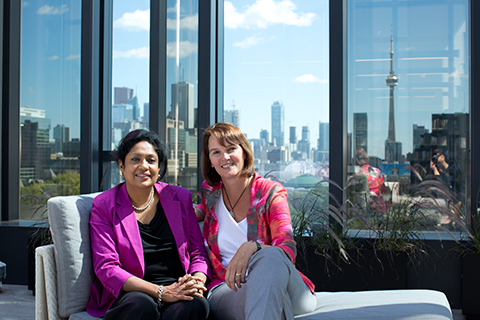 Geeta Sheker (left) and Beatrix Dart