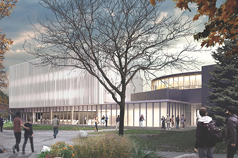 Artists rendering of U of T Mississauga's Innovation Complex.