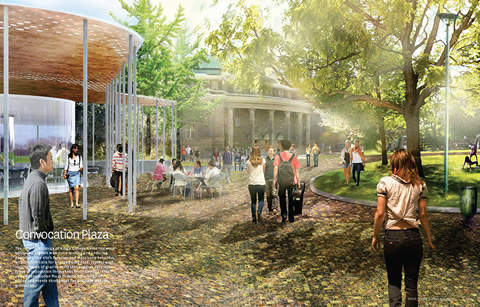 A reimagining of Convocation Plaza.