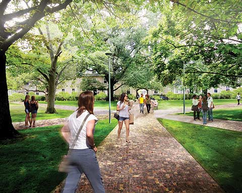 Artistic rendering of walkway by Sir Daniel Wilson Residence