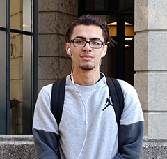 Photo of Belal Faquiri outside Robarts Library