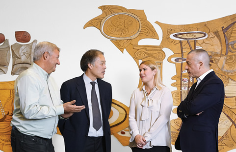 From left: Jeff Reading, Howard Hu, Lee Vernich and Earl Nowgesic have all been involved with U of T’s cancer study in the First Nation community at Northwest Angle 33.