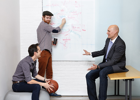 Blue J Legal co-founders (from left) Brett Jansen, Anthony Niblett and Benjamin Alarie got a head start for their machine-learning legal software at the Rotman School’s Creative Destruction Lab