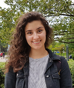 Headshot of Tineke Kruytbosch outside of Gerstein Library.