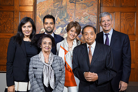 Photo of Gulshan and Pyarali Nanji (front) and family with Dr. Sherif El-Defrawy