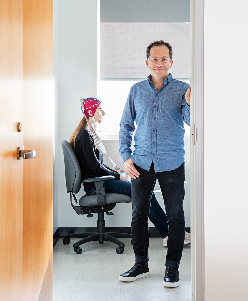 Michael Inzlicht, a U of T professor of social psychology, shown here at his UTSC lab