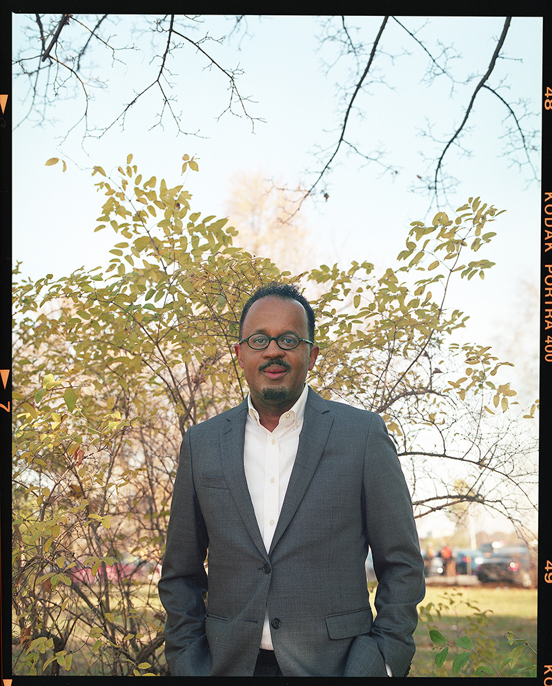 Dean Dexter Voisin standing in a field