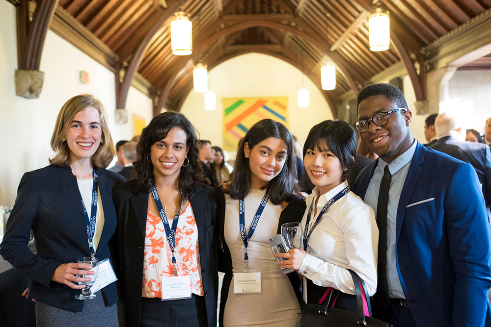 Group photo of four international students