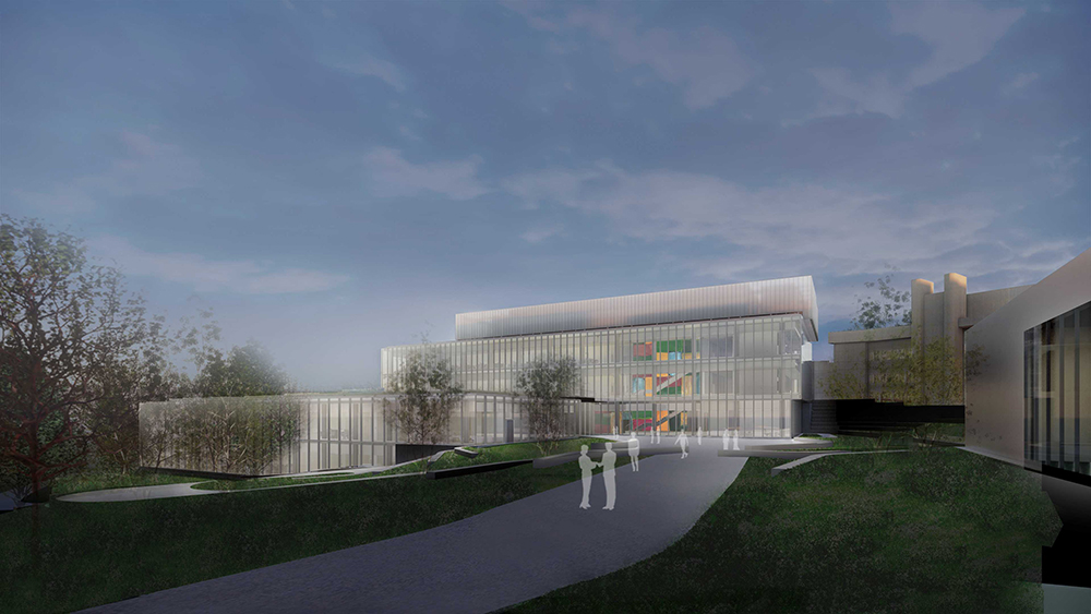 Artist rendering of the exterior of U of T Mississauga's Science Building