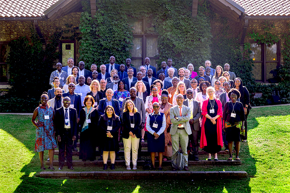 Group outdoor photo of African scholars with U of T colleagues